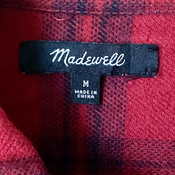 Madewell Flannel Oversized Ex-Boyfriend Shirt in Windowpane - Picture 14 of 16